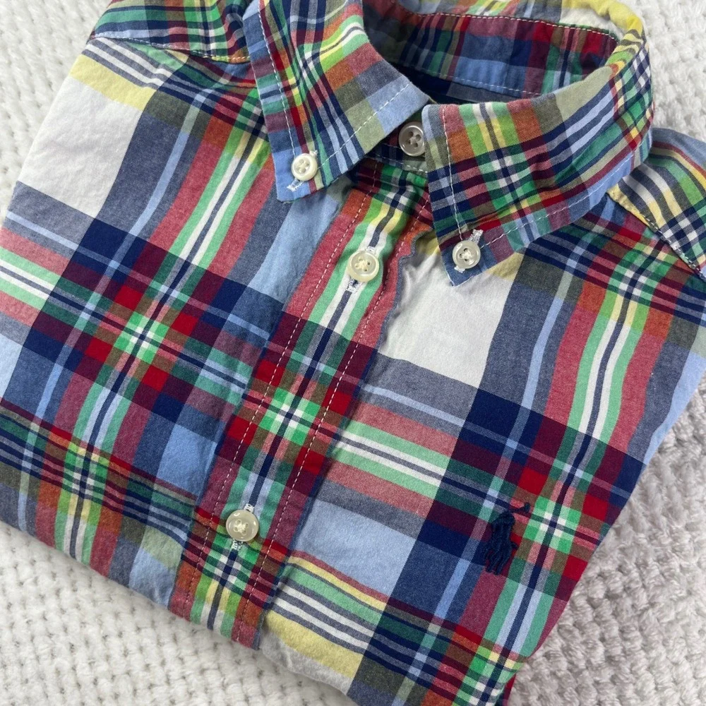 Ralph Lauren Kids Plaid Button Down Shirt Long Sleeve Size‎ 3T